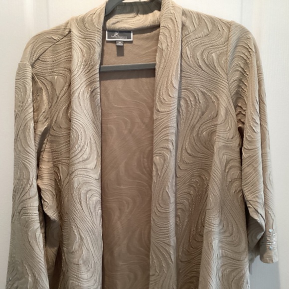 JM Collection Woman’s jacket size 1x beige - Picture 2 of 7
